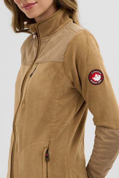 Canada Weather Gear Fleece Lightweight Jacket - Beige - Womens Lightweight Jackets - Fairweather