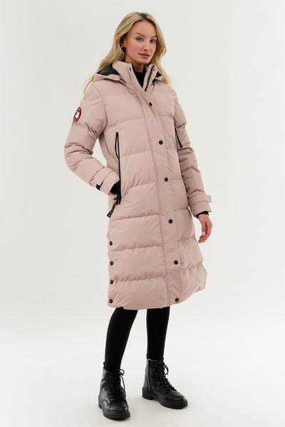 Canada Weather Gear Quilted Maxi Parka Jacket - Pink - Womens Parka Jackets - Fairweather