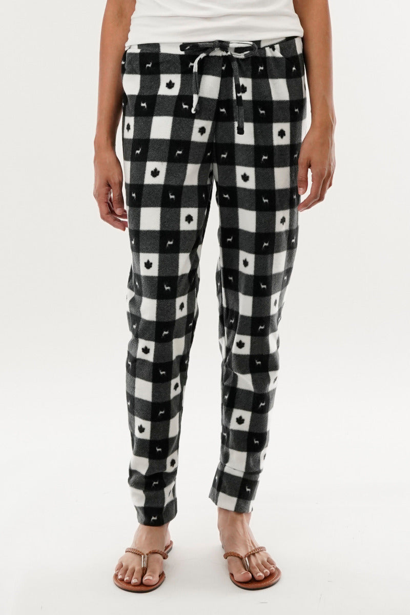 Canada Weather Gear Plaid Pajama Pants - Black - Womens Pajamas - Fairweather