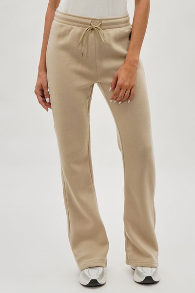 Fahrenheit Wide Leg Drawstring Sweatpants - Beige - Womens Joggers & Sweatpants - Fairweather