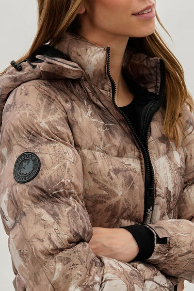 Blouson aviateur camouflage à chevrons Canada Weather Gear - Marron