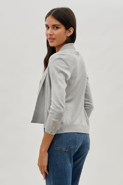 Beechers Brook 3/4 Sleeve Open Shrug Cardigan - Grey - Womens Cardigans - Fairweather