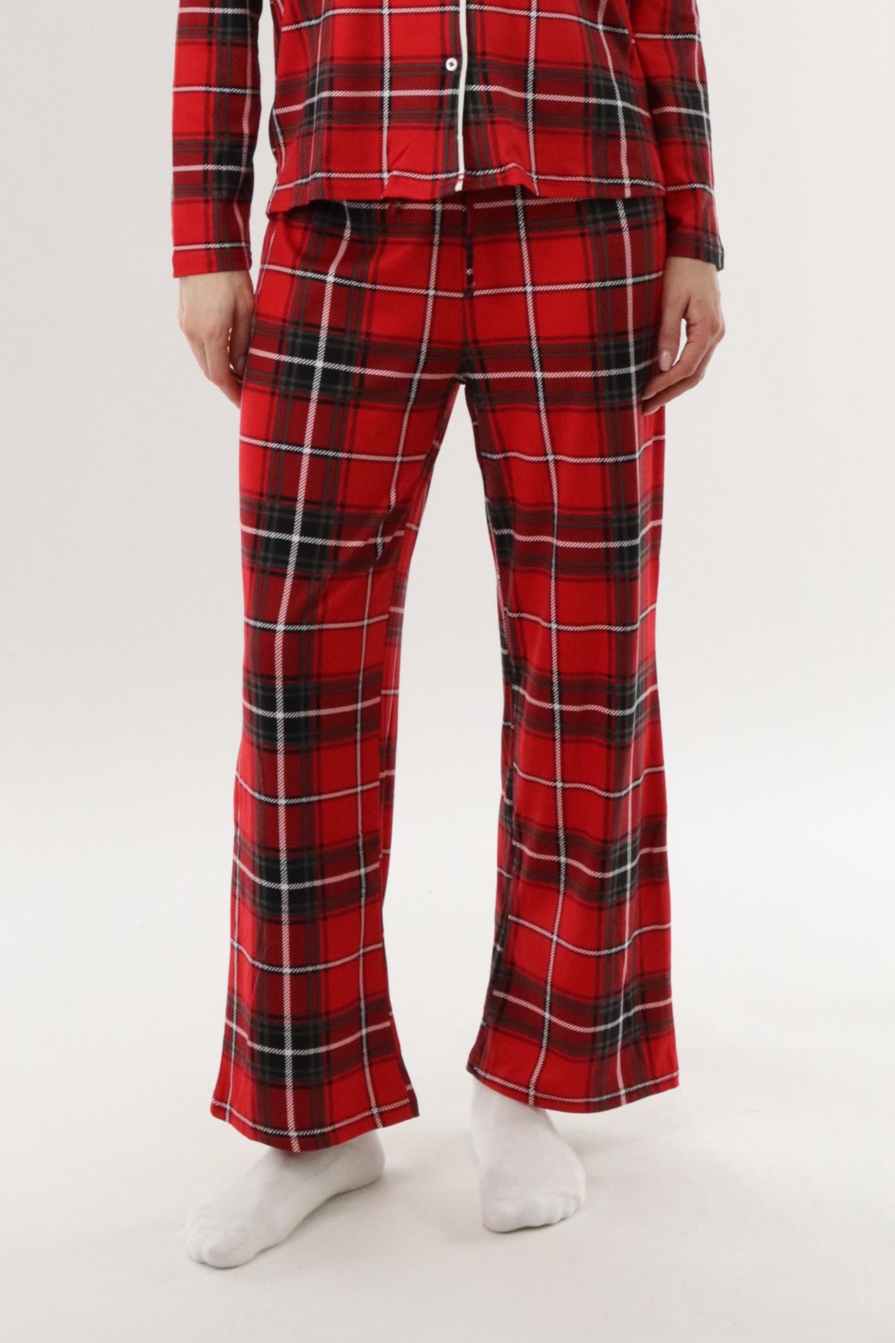 Canada Weather Gear Wide Leg Plaid Pajama Pants - Red - Womens Pajamas - Fairweather