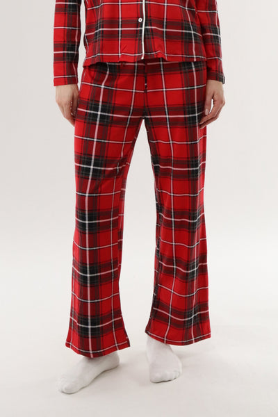 Canada Weather Gear Wide Leg Plaid Pajama Pants - Red - Womens Pajamas - Fairweather