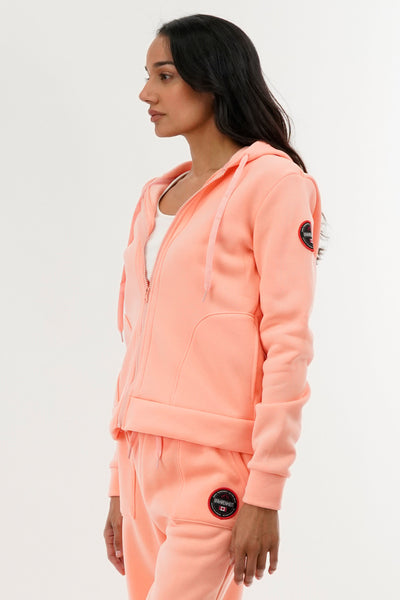 Fahrenheit Classic Zip Up Hoodie - Pink - Womens Hoodies & Sweatshirts - Fairweather