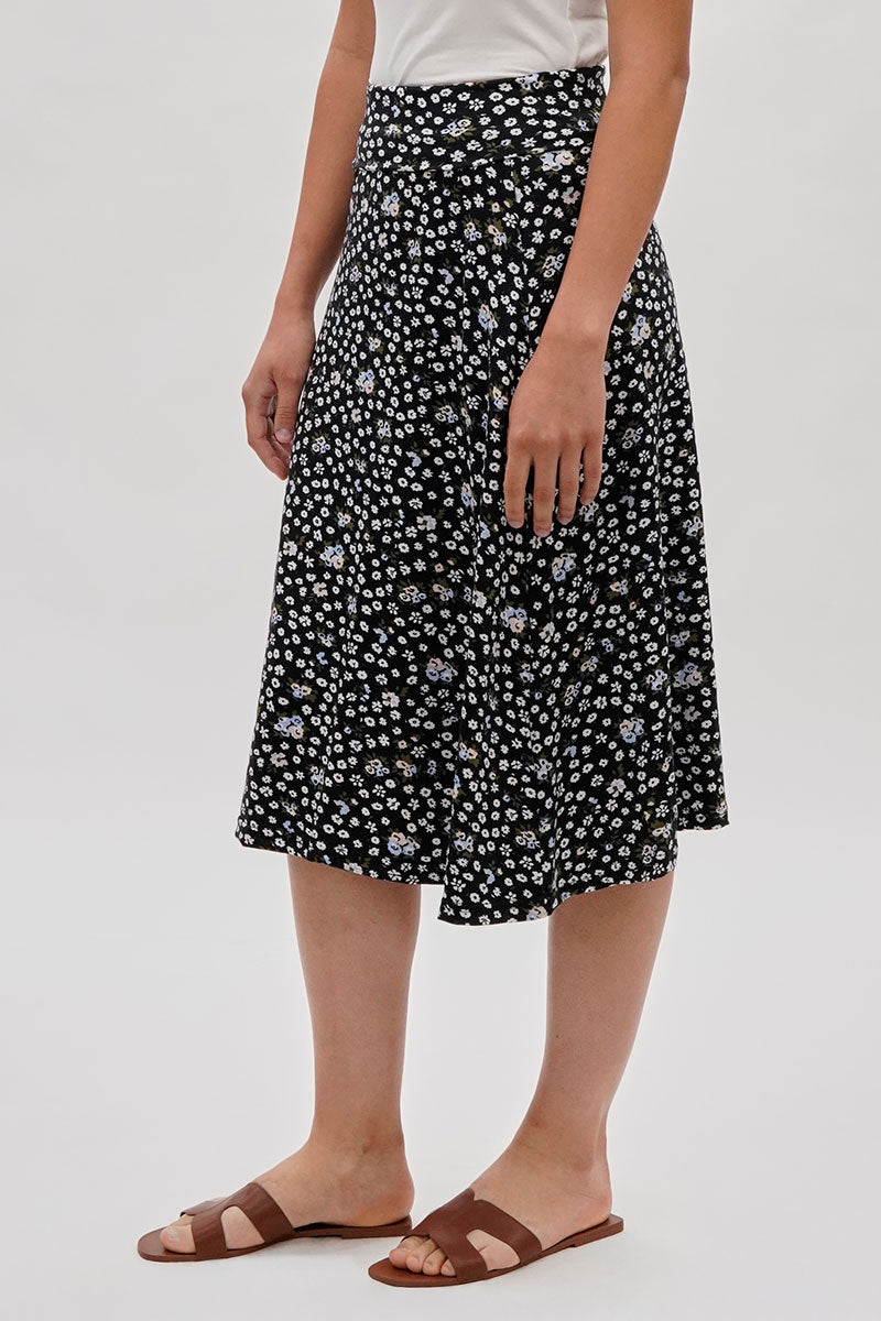International INC Company Floral A-Line Skirt - Black - Womens Skirts - Fairweather