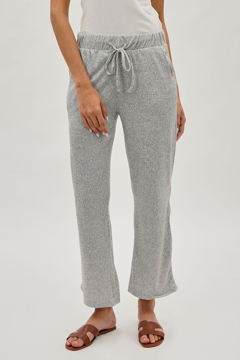 Fahrenheit Wide Leg Drawstring Sweatpants - Grey - Womens Joggers & Sweatpants - Fairweather