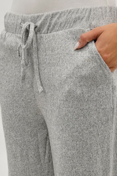 Fahrenheit Wide Leg Drawstring Sweatpants - Grey - Womens Joggers & Sweatpants - Fairweather