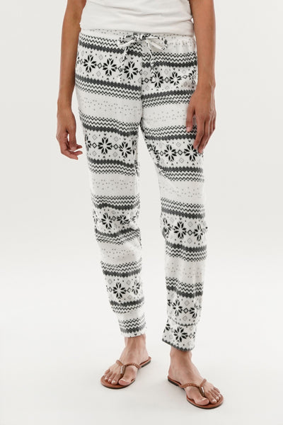 Canada Weather Gear Festive Print Pajama Pants - White - Womens Pajamas - Fairweather