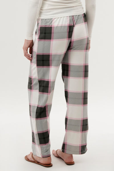 Canada Weather Gear Plaid Wide Leg Pajama Pants - White - Womens Pajamas - Fairweather