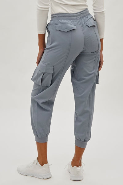 Canada Weather Gear Tie Waist Cargo Joggers - Grey - Womens Joggers & Sweatpants - Fairweather