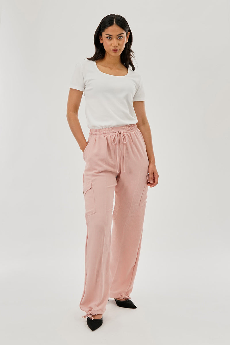 Stylexchange Vintage Drawstring Cargo Pants - Pink - Womens Pants - Fairweather