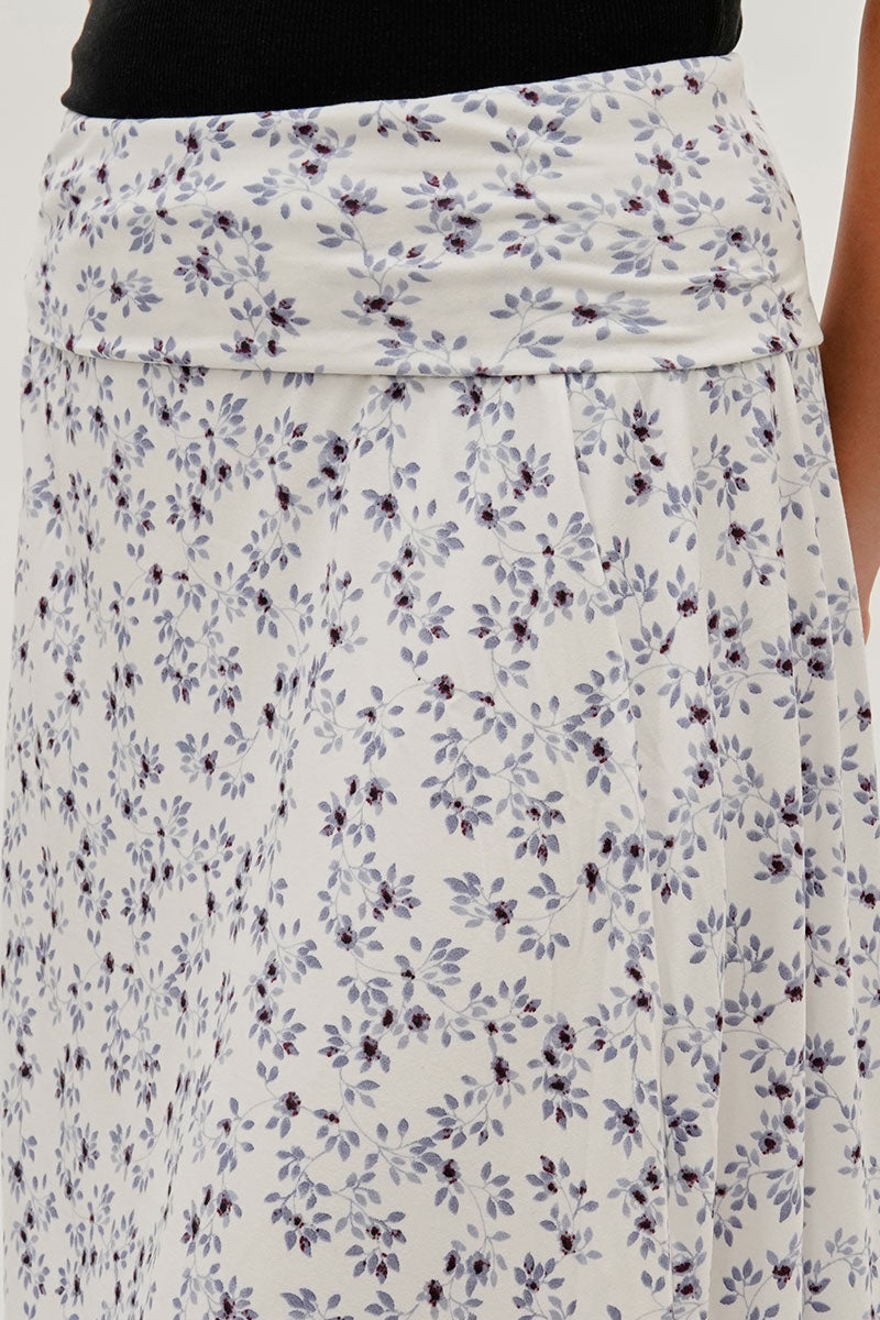 International INC Company Floral Fold Over Skirt - White - Womens Skirts - Fairweather