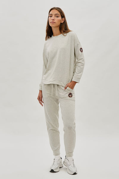 Pull Fahrenheit à épaules tombantes et boutons sur le côté - Crème