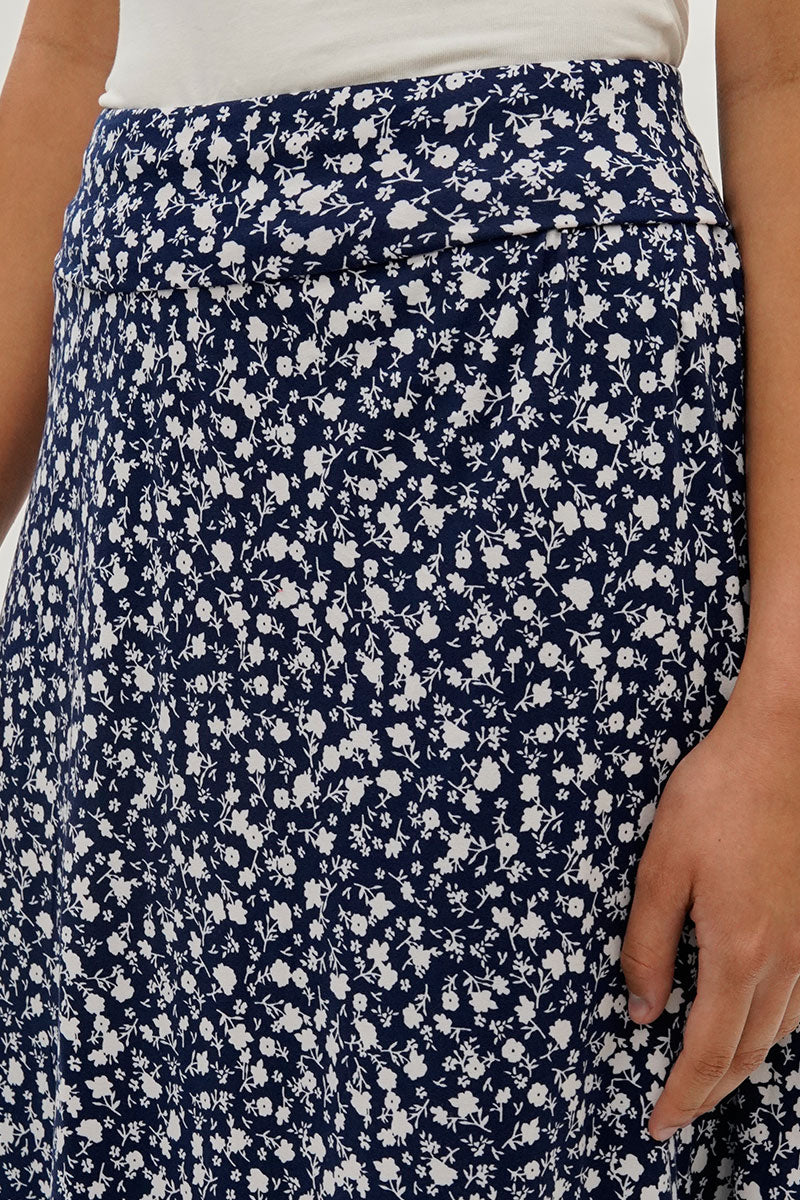 International INC Company Floral Fold Over Skirt - Navy - Womens Skirts - Fairweather