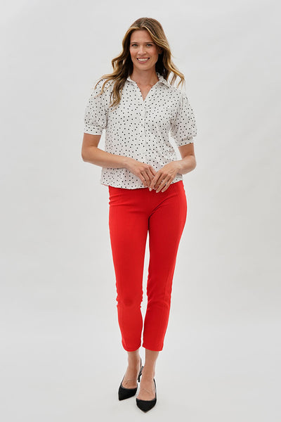 Majora High Waisted Ankle Pants - Red - Womens Pants - Fairweather