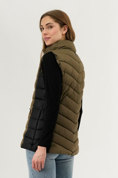 Canada Weather Gear Chevron Quilted Vest - Olive