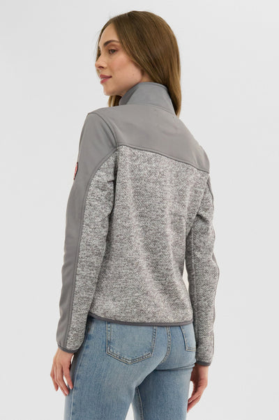 Canada Weather Gear Zip Up Knit Lightweight Jacket - Grey - Womens Lightweight Jackets - Fairweather