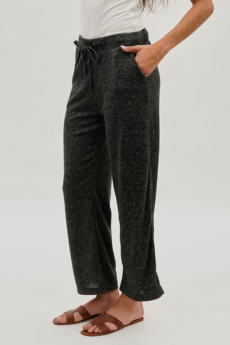 Fahrenheit Wide Leg Drawstring Sweatpants - Black - Womens Joggers & Sweatpants - Fairweather