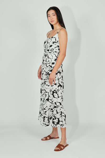 International INC Company Floral Tiered Maxi Dress - Black - Womens Maxi Dresses - Fairweather