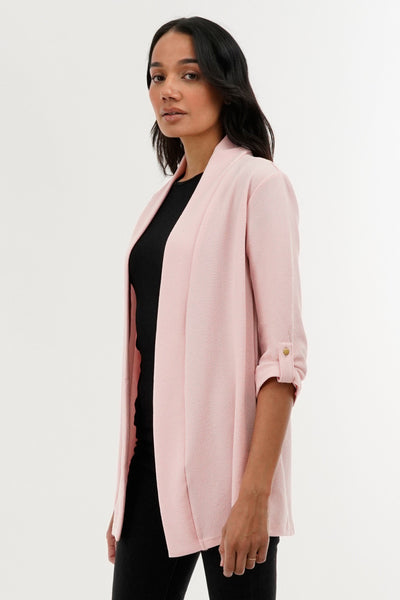 International INC Company Roll Up Sleeve Cardigan - Pink - Womens Cardigans - Fairweather