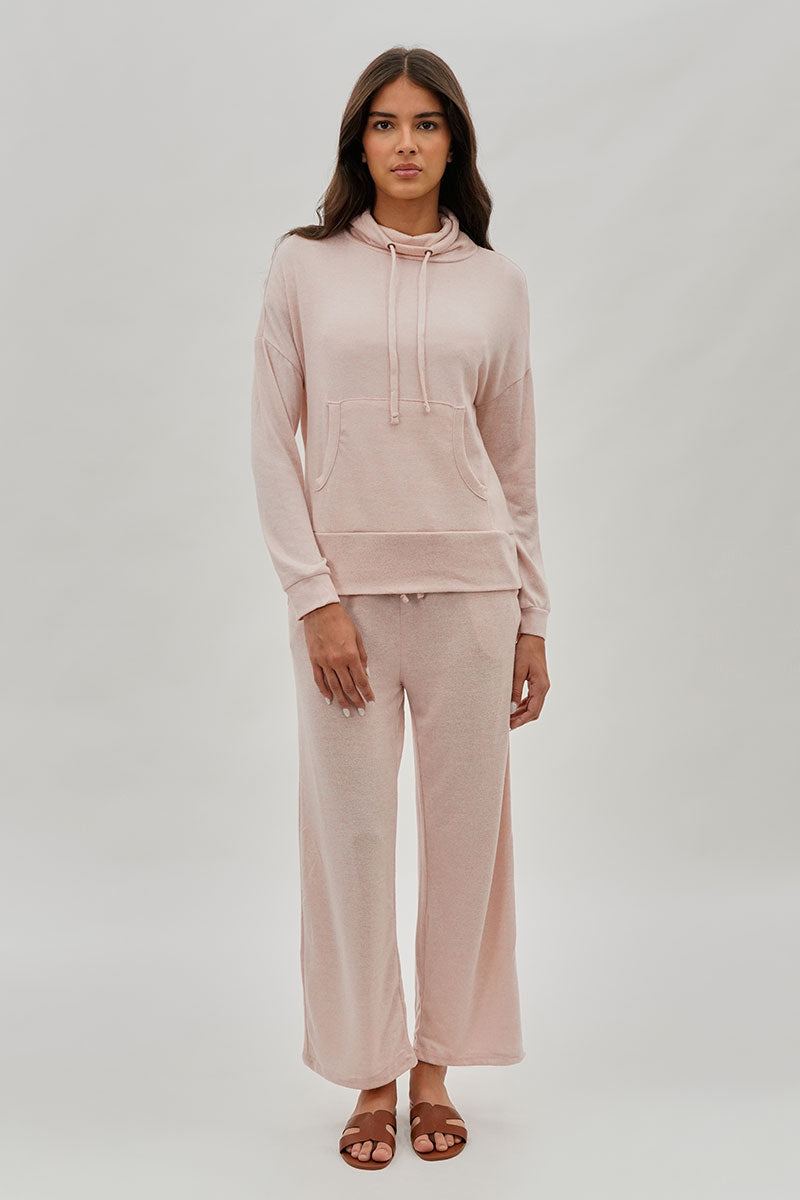 Fahrenheit Cowl Neck Sweatshirt - Blush - Womens Hoodies & Sweatshirts - Fairweather