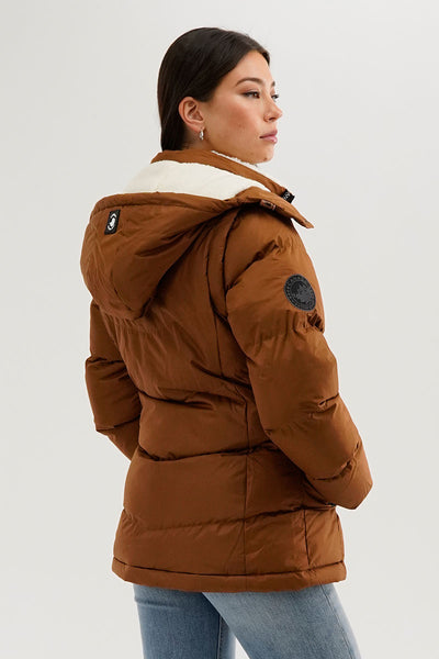 Canada Weather Gear Zip Off Sleeve Parka Jacket - Brown - Womens Parka Jackets - Fairweather