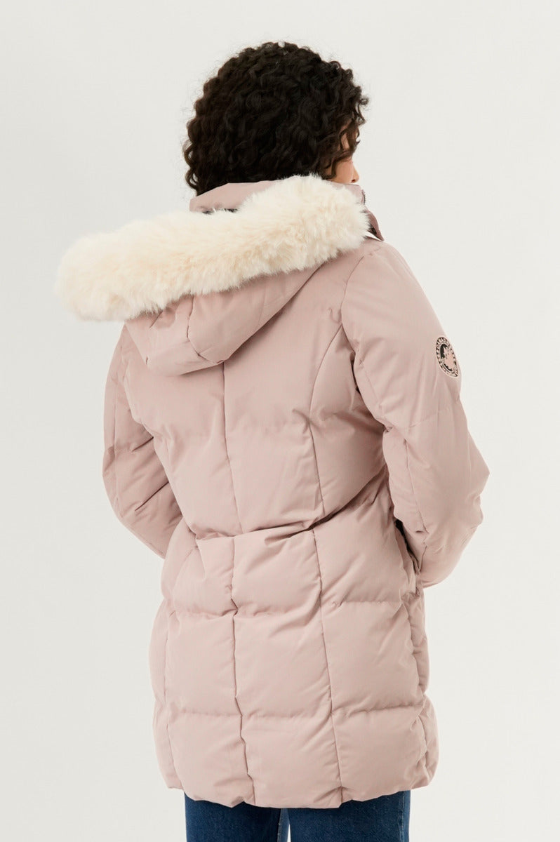 Canada Weather Gear Faux Fur Lined Hood Parka Jacket - Blush - Womens Parka Jackets - Fairweather