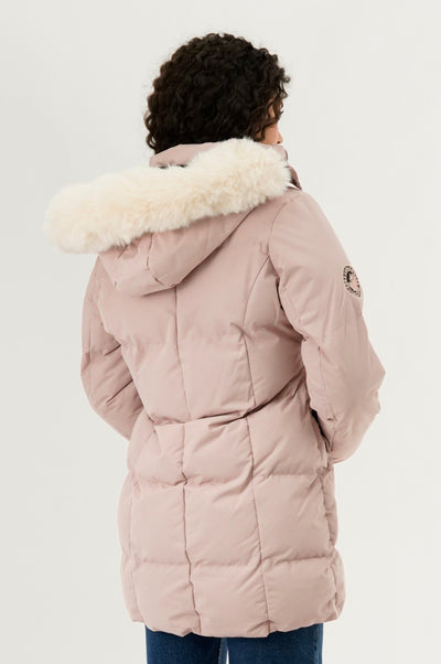 Canada Weather Gear Faux Fur Lined Hood Parka Jacket - Blush - Womens Parka Jackets - Fairweather