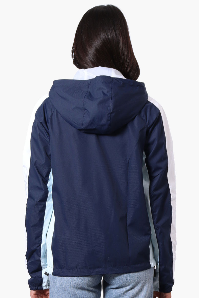 Canada Weather Gear Logo Print Sleeve Ripstop Lightweight Jacket - Navy - Womens Lightweight Jackets - Fairweather