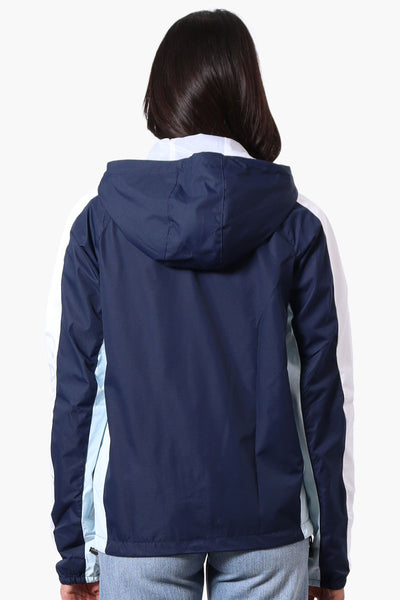 Canada Weather Gear Logo Print Sleeve Ripstop Lightweight Jacket - Navy - Womens Lightweight Jackets - Fairweather