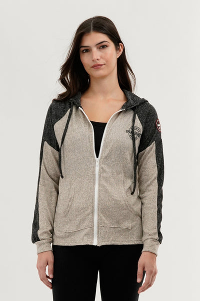 Fahrenheit Lightweight Zip Up Hoodie - Cream - Womens Hoodies & Sweatshirts - Fairweather