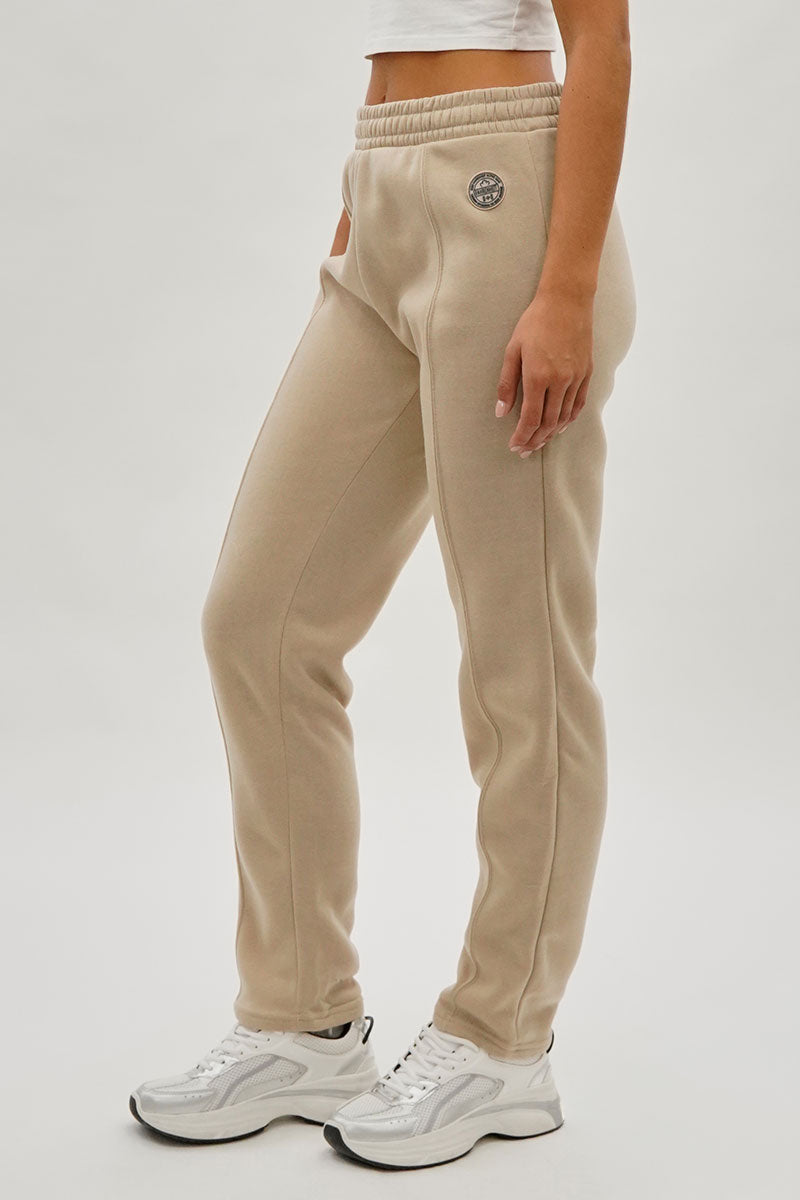 Fahrenheit Fleece Straight Leg Jogger Sweatpants - Beige - Womens Joggers & Sweatpants - Fairweather