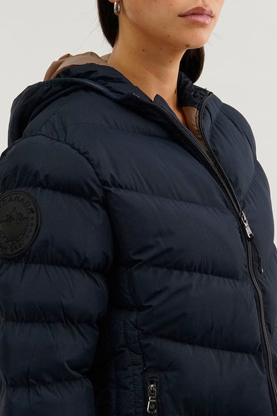 Canada Weather Gear Chevron Quilted Bomber Jacket - Navy - Womens Bomber Jackets - Fairweather