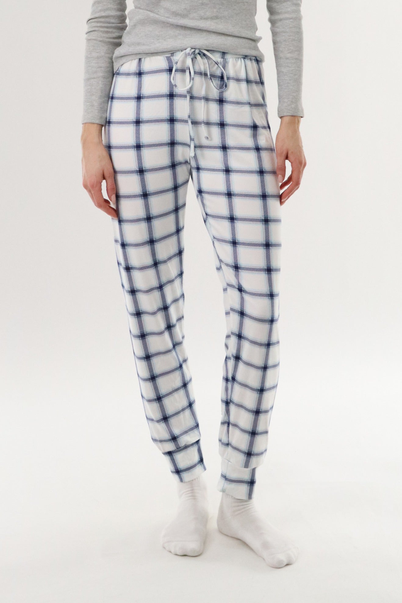 Canada Weather Gear Jogger Pajama Pants - White - Womens Pajamas - Fairweather