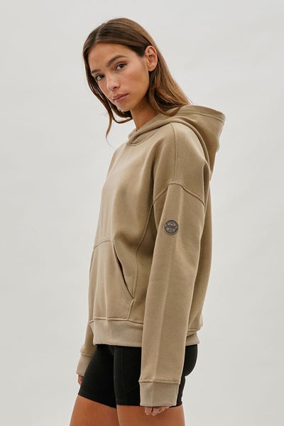 Fahrenheit Drop Shoulder Pullover Hoodie - Camel - Womens Hoodies & Sweatshirts - Fairweather