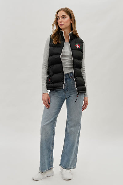 Gilet matelassé Canada Weather Gear à col doublé polaire – Noir