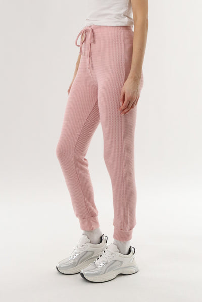 International INC Company Waffle Knit Joggers - Blush - Womens Joggers & Sweatpants - Fairweather