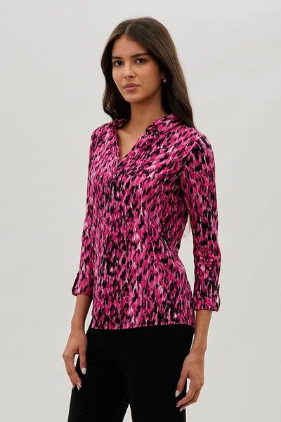 International INC Company Split Neck Collared Blouse - Pink - Womens Shirts & Blouses - Fairweather