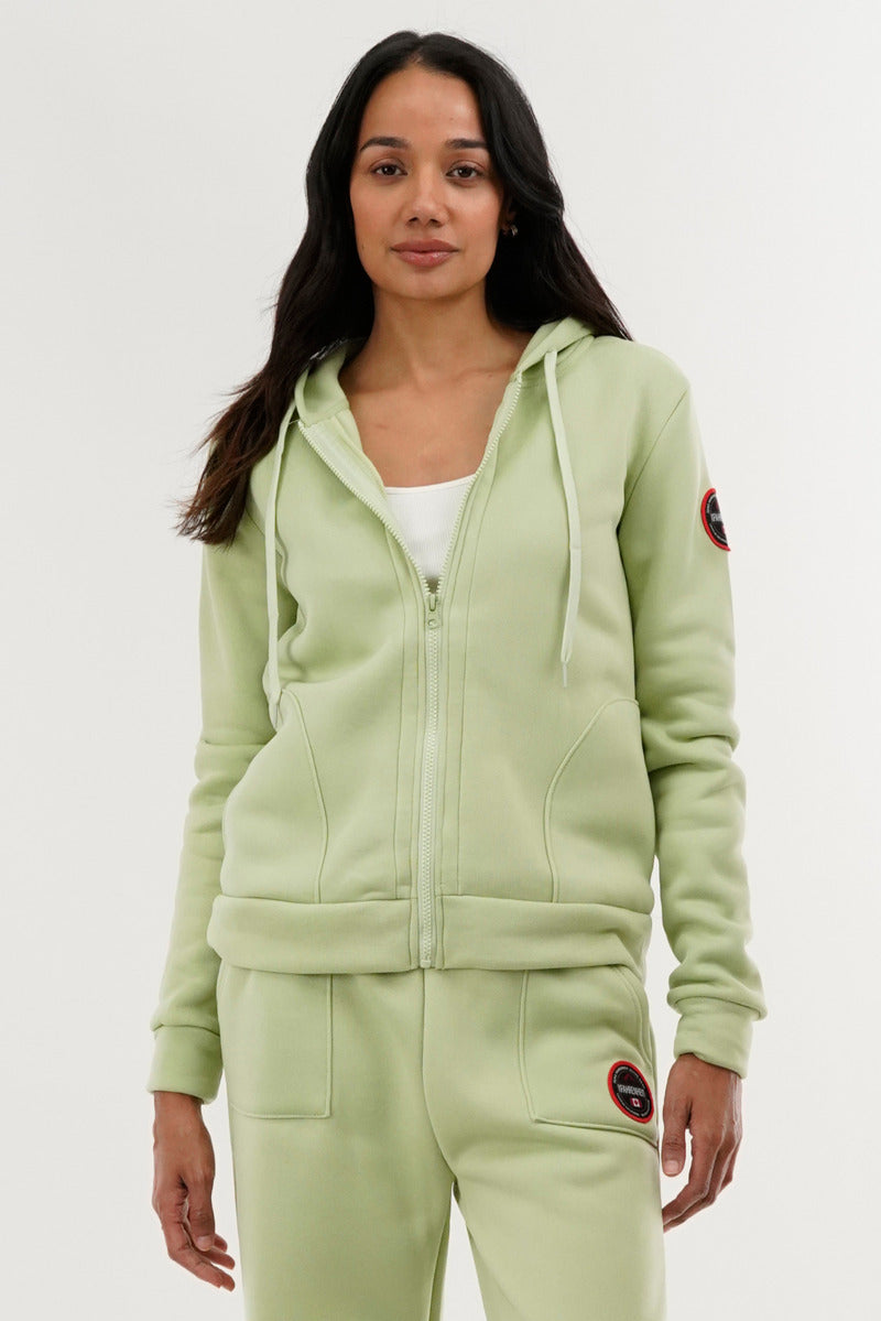 Fahrenheit Classic Zip Up Hoodie - Green - Womens Hoodies & Sweatshirts - Fairweather