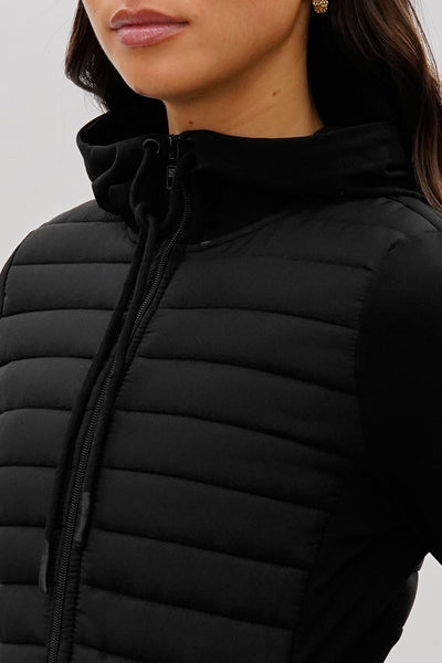 Super Triple Goose Puffer Active Lightweight Jacket - Black - Womens Hoodies & Sweatshirts - Fairweather