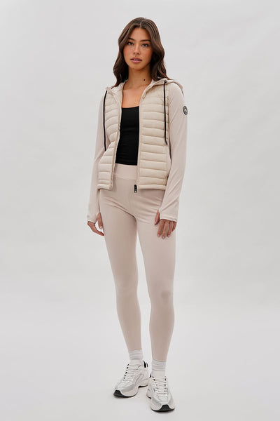 Super Triple Goose High Waisted Active Leggins - Beige - Womens Leggings - Fairweather