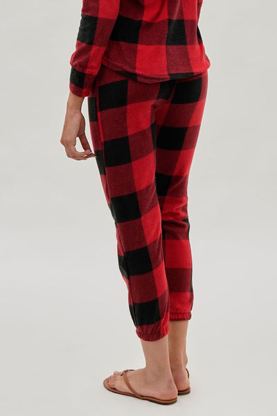 Canada Weather Gear Plaid Jogger Pajama Pants - Red - Womens Pajamas - Fairweather