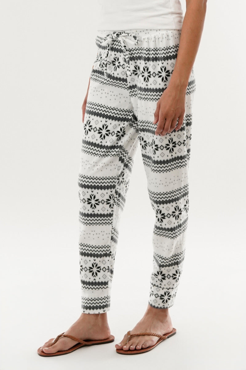 Canada Weather Gear Festive Print Pajama Pants - White - Womens Pajamas - Fairweather