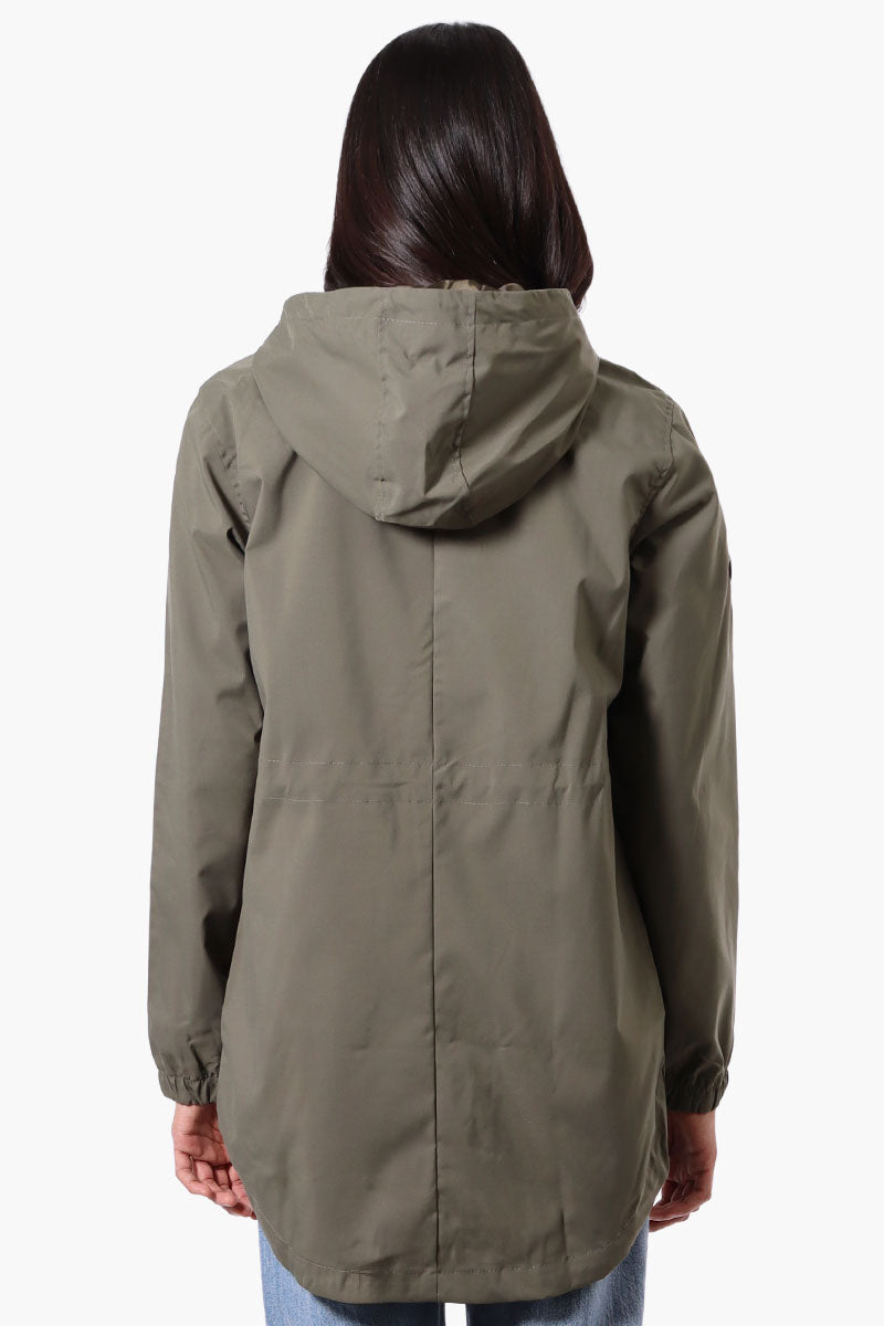 Canada Weather Gear Coated Microfiber Hooded Lightweight Jacket - Olive - Womens Lightweight Jackets - Fairweather