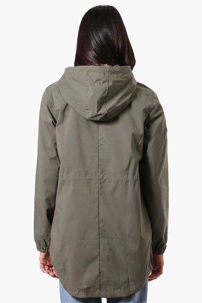 Canada Weather Gear Coated Microfiber Hooded Lightweight Jacket - Olive - Womens Lightweight Jackets - Fairweather