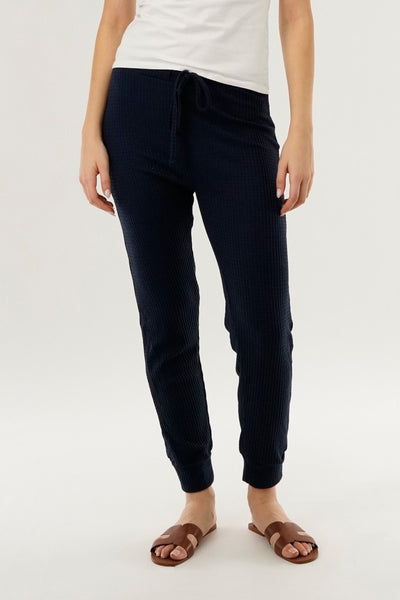 International INC Company Waffle Knit Joggers - Navy - Womens Joggers & Sweatpants - Fairweather