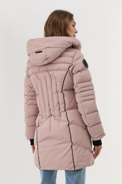 Canada Weather Gear Quilted Hooded Parka Jacket - Blush - Womens Parka Jackets - Fairweather