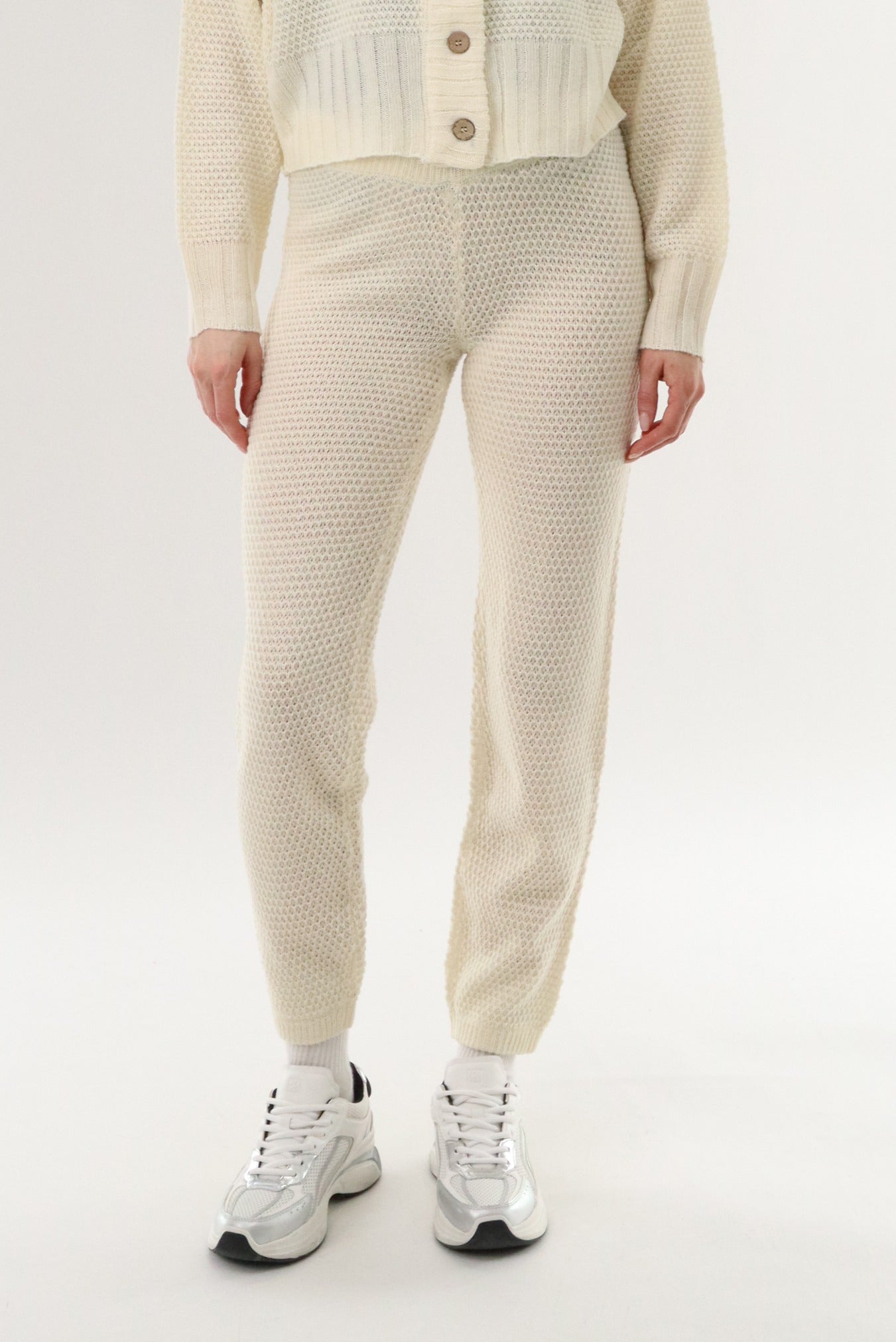 Runaway Bay Knit Joggers - Cream - Womens Joggers & Sweatpants - Fairweather