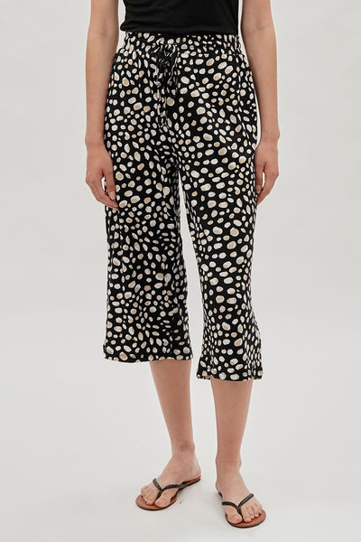 International INC Company Dotted Cropped Pants - Black - Womens Pants - Fairweather
